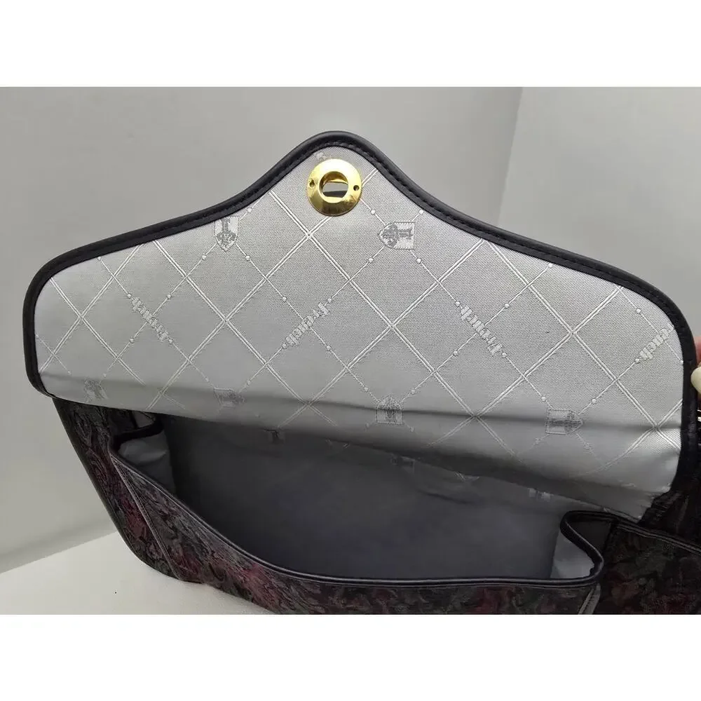 Vintage The French Co. California Briefcase Laptop Bag Leather Tapestry